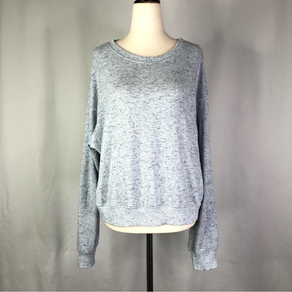 Michael Stars sweatshirt lightweight cropped light grey L